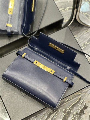 y.s.l manhattan small shoulder bag in box Sa**t Lau*nt navy color