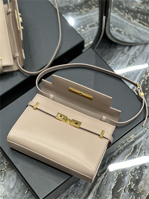 y.s.l manhattan small shoulder bag in box Sa**t Lau*nt nude pink color