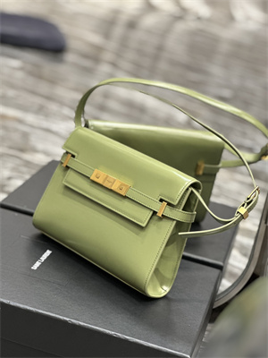 y.s.l manhattan small shoulder bag in box Sa**t Lau*nt lt green color