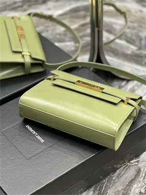 y.s.l manhattan small shoulder bag in box Sa**t Lau*nt lt green color