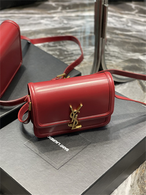 Y.S.L SOLFERINO SMALL SATCHEL IN BOX SAINT LAUREN Gold Tone Metal Burgundy Color