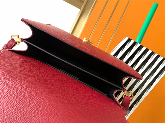 Y.S.L CASSANDRA MEDIUM TOP HANDLE BAG IN DE POUDRE EMBOSSED LEATHER Gold Tone Metal Burgundy Color