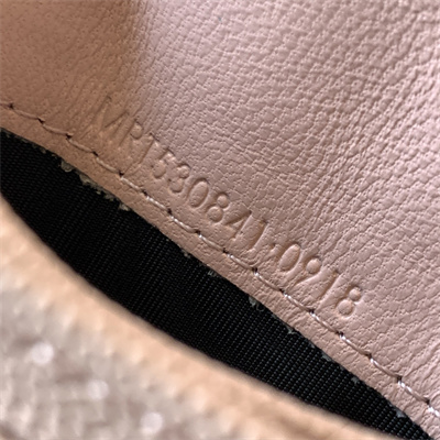 Y.S.L MONOGRAM MATELASS?? WALLET IN GRAIN DE POUDRE EMBOSSED LEATHER Pink Color Gold Tone Metal