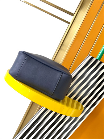 y.s.l le 5 a 7 S*pple small hobo bag in navy leather