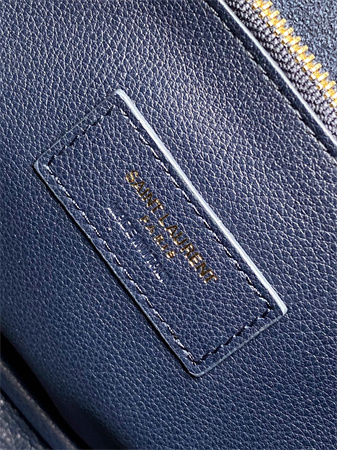 y.s.l le 5 a 7 S*pple small hobo bag in navy leather