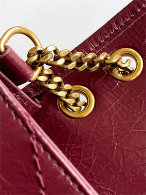 Y.S.L NIKI BABY In Vintage Leather Burgundy Color