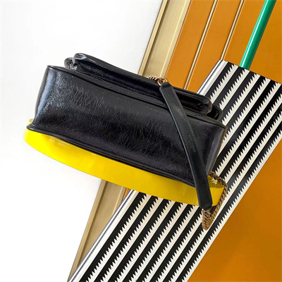 Y.S.L NIKI MEDIUM In Vintage Leather Black Color