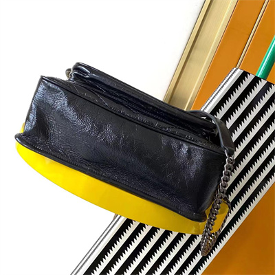 Y.S.L NIKI MEDIUM In Vintage Leather Black Color