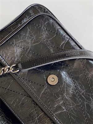Y.S.L NIKI MEDIUM In Vintage Leather Black Color