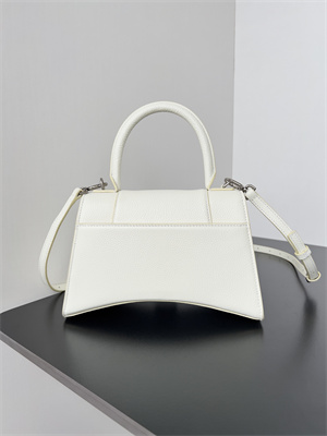 Women’s Hourglass Small Handbag Grained Calfskin In White