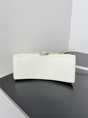 Women’s Hourglass Small Handbag Grained Calfskin In White