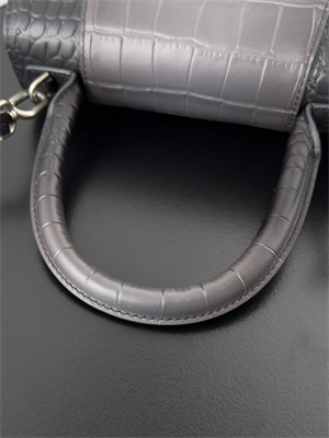 Women’s Hourglass Small Handbag Crocodile Embossed In Gradient Grey