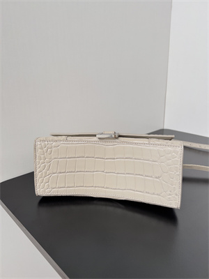 Women’s Hourglass Small Handbag Crocodile Embossed In Lt Beige