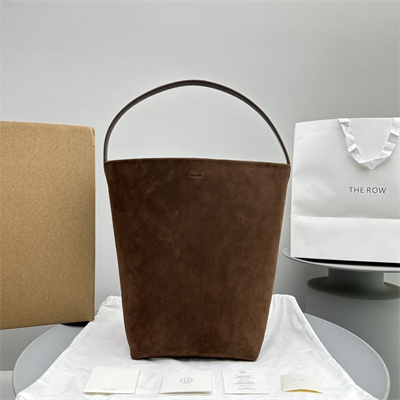T*e R0w park n/s large tote bag dk brown suede