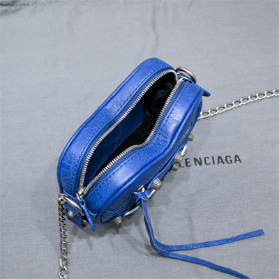 Women’s Le Cagole Heart Mini Bag In Arena Lambskin Blue Color