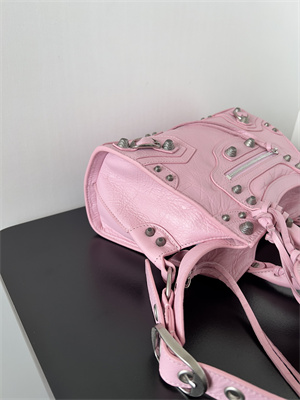 Women’s NEO Cagole XS Handbag In Arena Lambskin Rose Pink Color