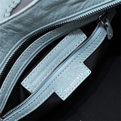 Women’s NEO Cagole City Small Handbag In Arena Lambskin Blue Lin Color