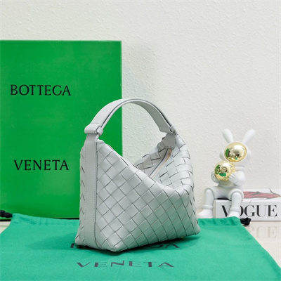 BV Mini Wallace Shoulder Bag In Soft Calfskin Leather Agate Grey Color