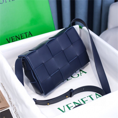 BV Cassette Cross Body Bag In Lambskin Navy Color