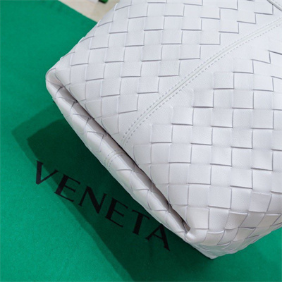 BV Small Flip Flap Tote Bag In Lambskin Leather White Color