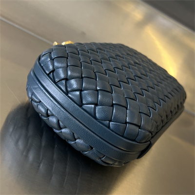 BV Knot Clutch In Lambskin Leather Navy Color