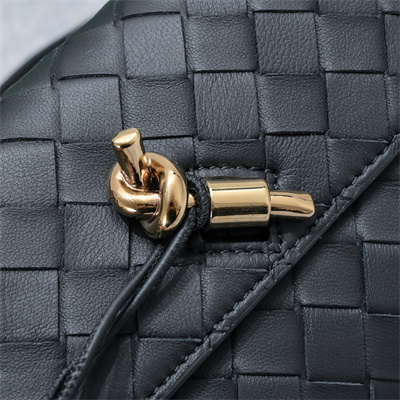 BV Mini Andiamo Shoulder Bag In Lambskin Leather Black Color