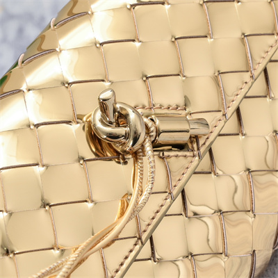 BV Mini Andiamo Shoulder Bag In Lambskin Leather Gold Color