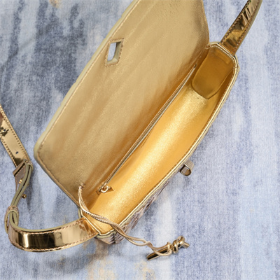BV Mini Andiamo Shoulder Bag In Lambskin Leather Gold Color