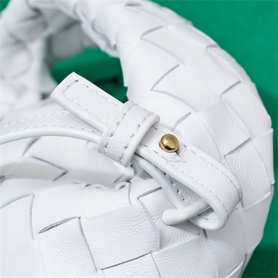 BV Mini Hop Cross Body Bag In Calfskin Leather White Color