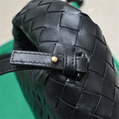 BV Mini Hop Cross Body Bag In Calfskin Leather Black Color