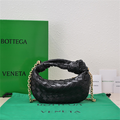 BV Mini Jodie With Chain In Lambskin Leather Black Color