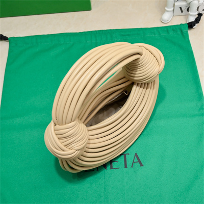 BV Mini Tubular Double Knot Bag In Lambskin Leather Porridge Color