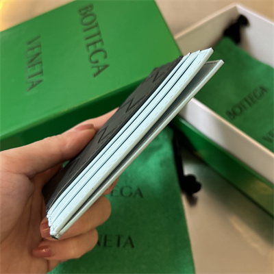 BV Card holder In Calfskin Leather Inkwell/Blue