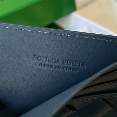 BV Card holder In Calfskin Leather Dk Blue