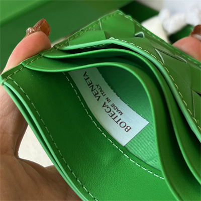 BV Card holder In Calfskin Leather Parakeet