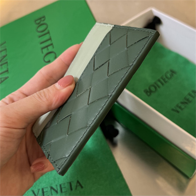 BV Card holder In Calfskin Leather Raintree/New Sauge