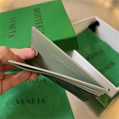 BV Card holder In Calfskin Leather Raintree/New Sauge