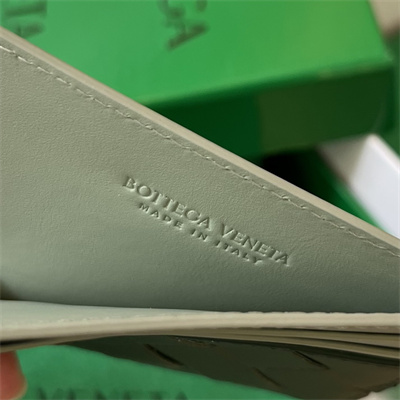 BV Card holder In Calfskin Leather Raintree/New Sauge