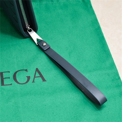 BV Small Intercciato Document Case With Wristlet In Lambskin Leather Navy Color 80-9