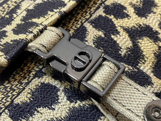 CD Small Camp Bag Beige and Black Mizza Embroidered