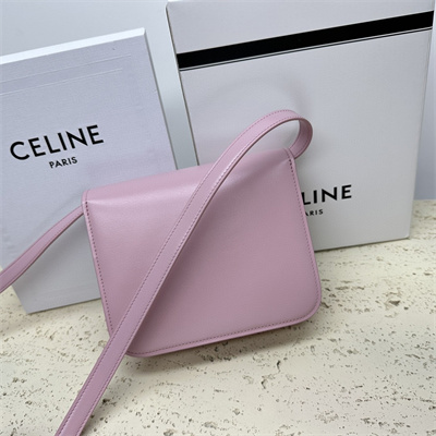 Ce**e teen classic box bag in lilac box calfskin leather