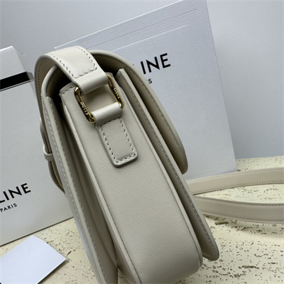 Ce**e classique triomphe bag in shiny calfskin white color