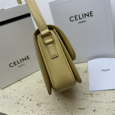 Ce**e teen triomphe bag in shiny calfskin pollen color