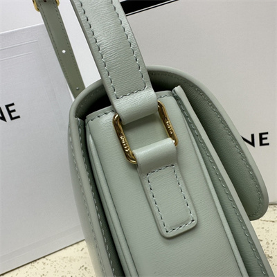 Ce**e teen triomphe bag in shiny calfskin pale green color