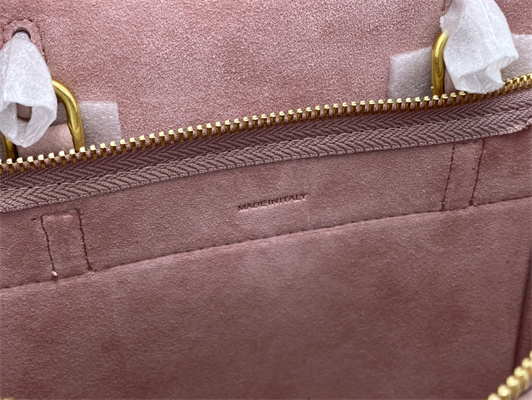 Ce**e nano belt bag in pink grained calfskin