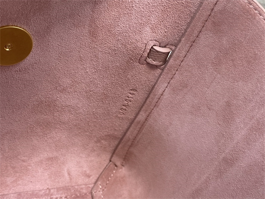 Ce**e nano belt bag in pink grained calfskin