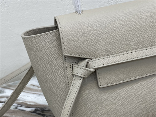 Ce**e nano belt bag in light beige grained calfskin