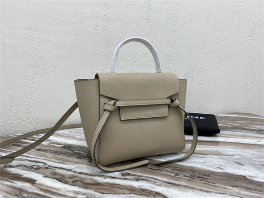 Ce**e nano belt bag in light taupe grained calfskin