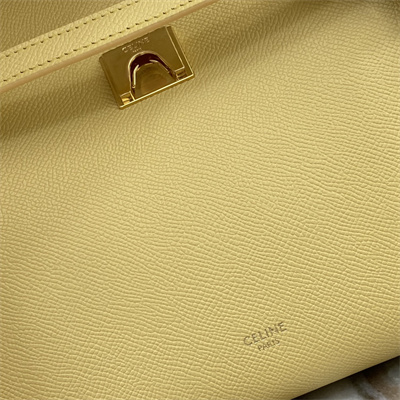 Ce**e micro belt bag in yellow grained calfskin