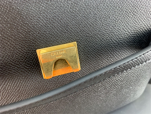 Ce**e micro belt bag in black grained calfskin